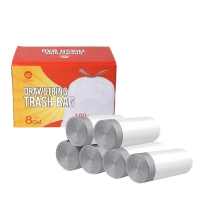 Black PE Embossed Disposable Trash Bags - Heavy-Duty Polyethylene Waste Bags & Industrial Packaging Solutions from Manufacturer
