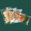Custom Printed Clear Stand-Up Pouches - Food-Grade Transparent Plastic Packaging Bags with Resealable Zipper & Bottom Gusset