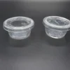 Custom Printed Disposable Sauce Cups - 0.5oz to 5.5oz Clear Soufflé Portion Cups with Lids for Branding & Dipping Sauce