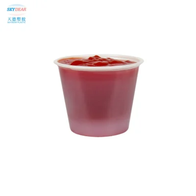 Custom Printed Disposable Sauce Cups - 0.5oz to 5.5oz Clear Soufflé Portion Cups with Lids for Branding & Dipping Sauce