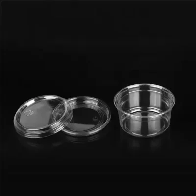 Customizable Transparent PET Disposable Cups - Clear Portion Cups with Lids for Fruit, Ice Cream, Yogurt & Premium Sauces