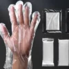 High-Density HDPE Disposable Household Gloves - Durable Clear Plastic Gloves for Cleaning, Hair Dyeing, and Multi-Purpose Use