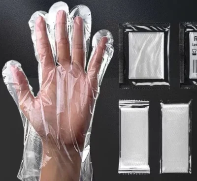 High-Density HDPE Disposable Household Gloves - Durable Clear Plastic Gloves for Cleaning, Hair Dyeing, and Multi-Purpose Use