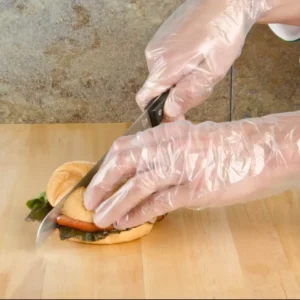 Individually Wrapped Soft PE Gloves - Waterproof & Disposable Food Handling Gloves for Kitchen, Cooking, and Household Cleaning