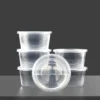 Multi-Purpose Disposable Plastic Portion Cups - Clear Soufflé & Jello Shot Cups with Lids for Sauce, Condiments & Meal Prep
