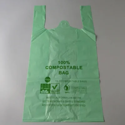 Popular Design 100% Compost Bags Small Kitchen Trash Bag with Handle Biodegradable Food Scrap Waste Bags