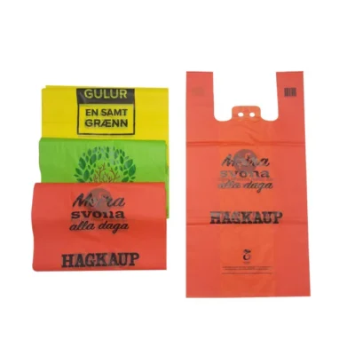 Wholesale 100% Compostable Cornstarch Bags - Sustainable Eco-Friendly Biodegradable Shopping Bags with Easy-Tie Handles for Vegetables