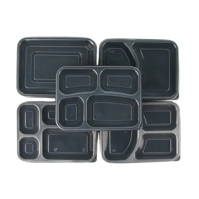 Microwavable 2-Compartment Meal Prep Container - Leak-Proof Disposable Bento Box for Catering